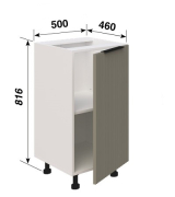 Тумба нижня Н50 L/R кухня Роуз Світ Меблів