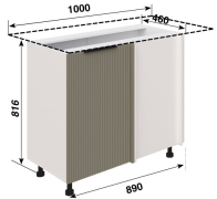 Тумба нижня Н100 L/R кухня Роуз Світ Меблів