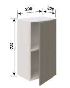 Шафка верхня В20 L/R (h-720) кухня Роуз Світ Меблів