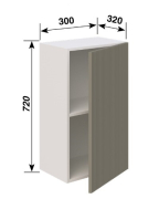 Шафка верхня В30 L/R (h-720) кухня Роуз Світ Меблів