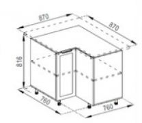 Тумба нижня Н87x87 кухня Анна Світ Меблів