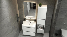 Пенал у ванну кімнату Borneo-2 350 Fancy Marble