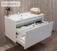 Тумба для ванної з умивальником підвісна Aspen Fancy Marble