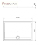 Душовий піддон Pacific 1000x700 Fancy Marble