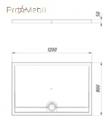 Душовий піддон Pacific 1200x800 Fancy Marble