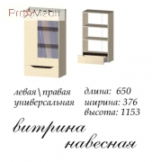 Вітрина навісна Аякс Майстер Форм