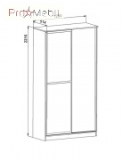 Шафа-купе Аледо біла 120 Embawood