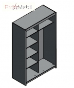 Шафа-купе Маріо 140 дуб сонома Gerbor