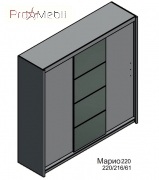 Шафа-купе Маріо 220 дуб сонома Gerbor