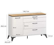 Комод 1D3S Velutto Mebel Bos