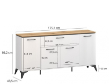 Комод 4D1S Velutto Mebel Bos