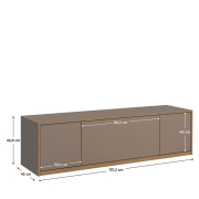 ТВ тумба 2D1K Complex cubanit grey Mebel Bos