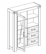 Витрина 1W3S Mortiz Mebel Bos