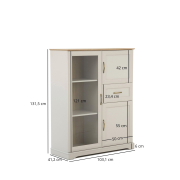 Вітрина низька 2D1W1S Soretto Mebel Bos
