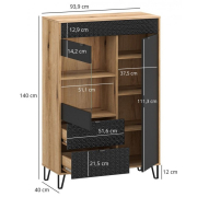 Витрина 1D1W2S Bellano Mebel Bos
