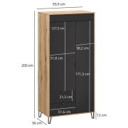 Шкаф 2D2S Bellano Mebel Bos