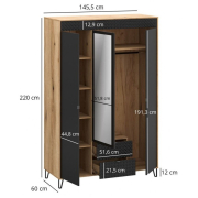 Шкаф 3D2S Bellano Mebel Bos
