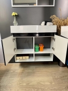 Тумба для ванної з умивальником підвісна Itaka 80 L/R Tristi Fancy Marble
