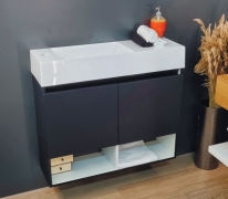 Тумба для ванної з умивальником підвісна Itaka 80 L/R Tristi Fancy Marble