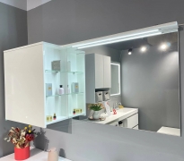 Дзеркальна шафа в ванну кімнату Vivara 1500 R Fancy Marble