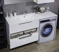 Тумба для ванної з умивальником підвісна Vivara 1500 L Lauretta Fancy Marble