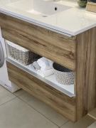 Тумба для ванної з умивальником підвісна Vivara 1500 L Lauretta Fancy Marble