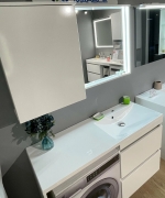 Дзеркальна шафа в ванну кімнату Jamaica 1500 R Fancy Marble