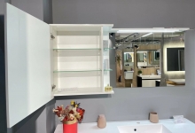 Дзеркальна шафа в ванну кімнату Vivara 1245 R Fancy Marble