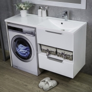 Тумба для ванної з умивальником підвісна Vivara 1245 R Amelia Fancy Marble