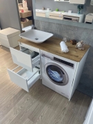 Тумба для ванної без умивальника з боковою стійкою Ali 1200 Fancy Marble