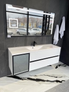 Тумба для ванної з умивальником підвісна Meloria 1500 L Margo Fancy Marble