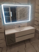 Тумба для ванної з умивальником підвісна Meloria 1500 L Margo Fancy Marble