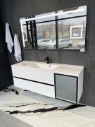 Тумба для ванної з умивальником підвісна Meloria 1500 R Margo Fancy Marble