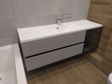 Тумба для ванної з умивальником підвісна Meloria 1500 R Margo Fancy Marble