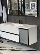 Тумба для ванної з умивальником підвісна Meloria 1500 R Margo Fancy Marble