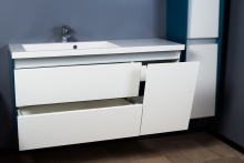 Тумба для ванної з умивальником підвісна Cyprus 1250 L Peggy Fancy Marble