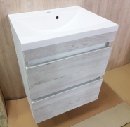 Тумба для ванної з умивальником підвісна Borneo 600 S Lucia Fancy Marble