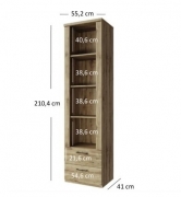 Стелаж відкритий високий 2S Doorset Mebel Bos
