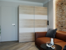 Шафа-купе L-Caiser 180 дуб сонома / білий 2 ДСП Doros