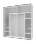 Шафа-купе G-Caiser 220 білий / білий 2 ДСП / 3 частини Doros