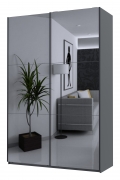 Шафа-купе G-Caiser 160 графіт 2 дзеркала / 3 частини Doros