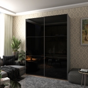 Шафа-купе G-Caiser 180 графіт 2 скла / 3 частини Doros
