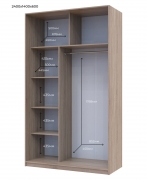 Шафа-купе Сіті 24 140/60 дуб сонома 2 ДСП Doros