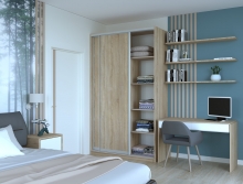 Шафа-купе Сіті 24 140/60 дуб сонома 2 ДСП Doros