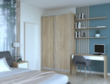 Шафа-купе Сіті 24 140/60 дуб сонома 2 ДСП Doros