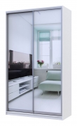 Шафа-купе Сіті 24 140/60 білий 2 дзеркала Doros