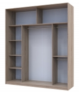 Шафа-купе Сіті 24 208/60 дуб сонома 3 дзеркала Doros