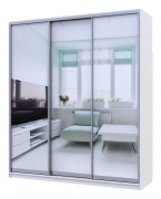 Шафа-купе Сіті 24 208/60 білий 3 дзеркала Doros