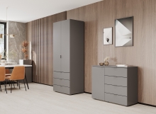 Шкаф платяной Гелар графит 2 ДСП Doros