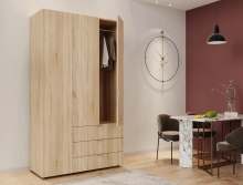 Шафа платтяна Гелар дуб сонома 3 ДСП Doros